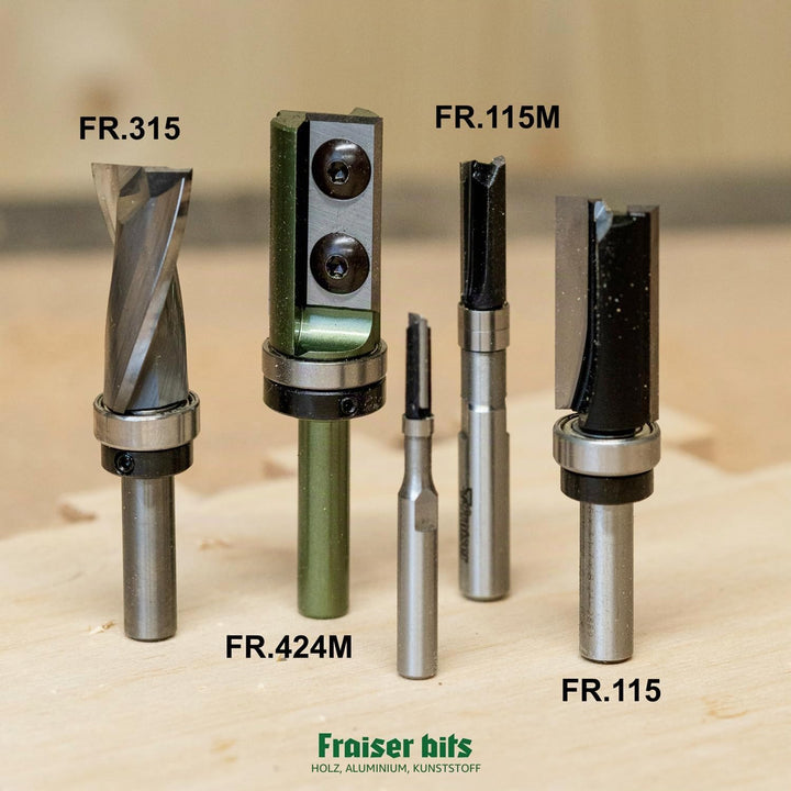 Fraiser Multibit - Nutfräser und Bündigfräser zum Kopieren und Schneiden, Durchmesser 19 mm, Schaft