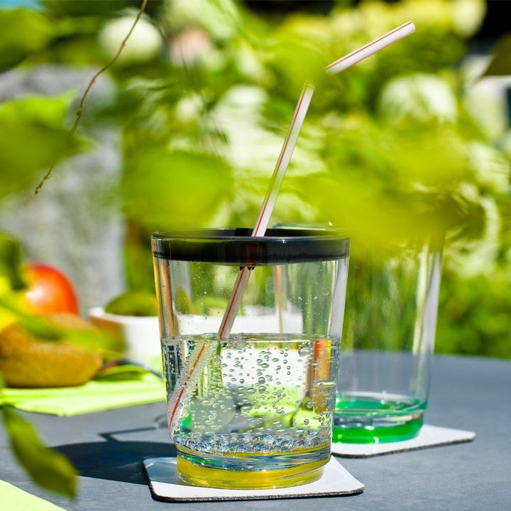 Silwy Magnetglas 250 ml mit Untersetzer 2er-Set transparent