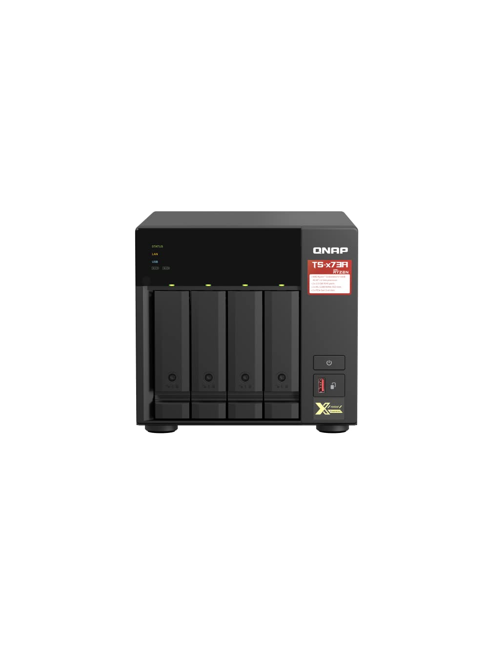 Qnap TS-473A-8G SAN/NAS-Speichersystem, schwarz