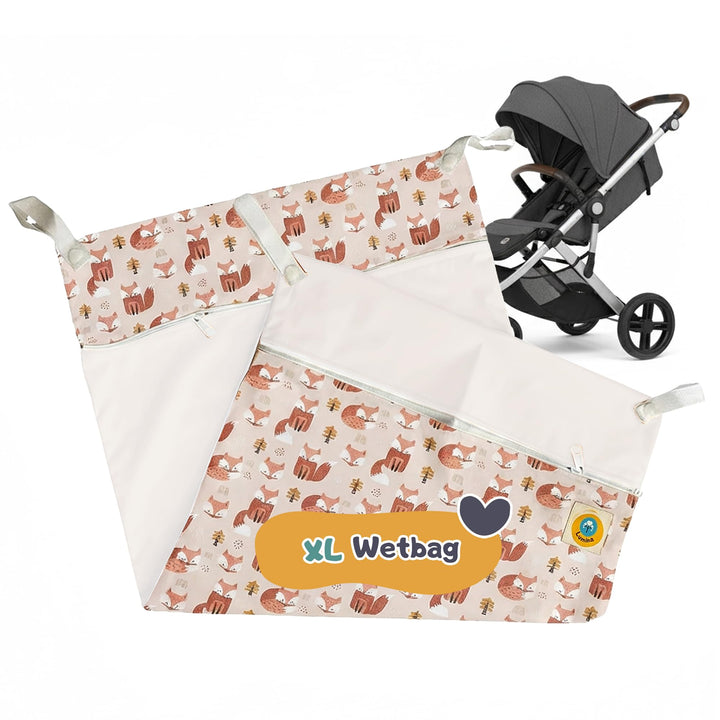 Lumina Wetbag XL – Nassbeutel für Stoffwindeln, Kindergarten & Schwimmsachen – Windeltasche mit 2 Re