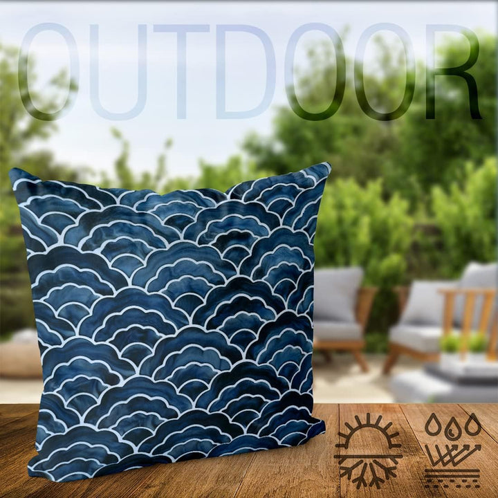 VOID Japanische Wellen Kissenbezug Kissenhülle Sofakissen Kissen Deko Outdoor-Kissen Dekokissen, Kis