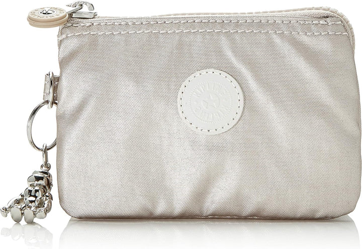 Kipling Backpacks Seoul, S, Metallic Glow + Damen Creativity S Münzbörse Silber (Metallic Glow)