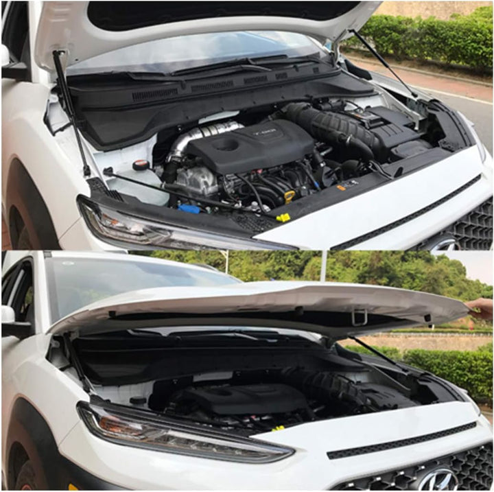 LFOTPP Motorhauben Gasfeder für Kona/Kona Elektro/Kona Hybrid, Schwarze Gasdruckfeder Motorhaube, 2