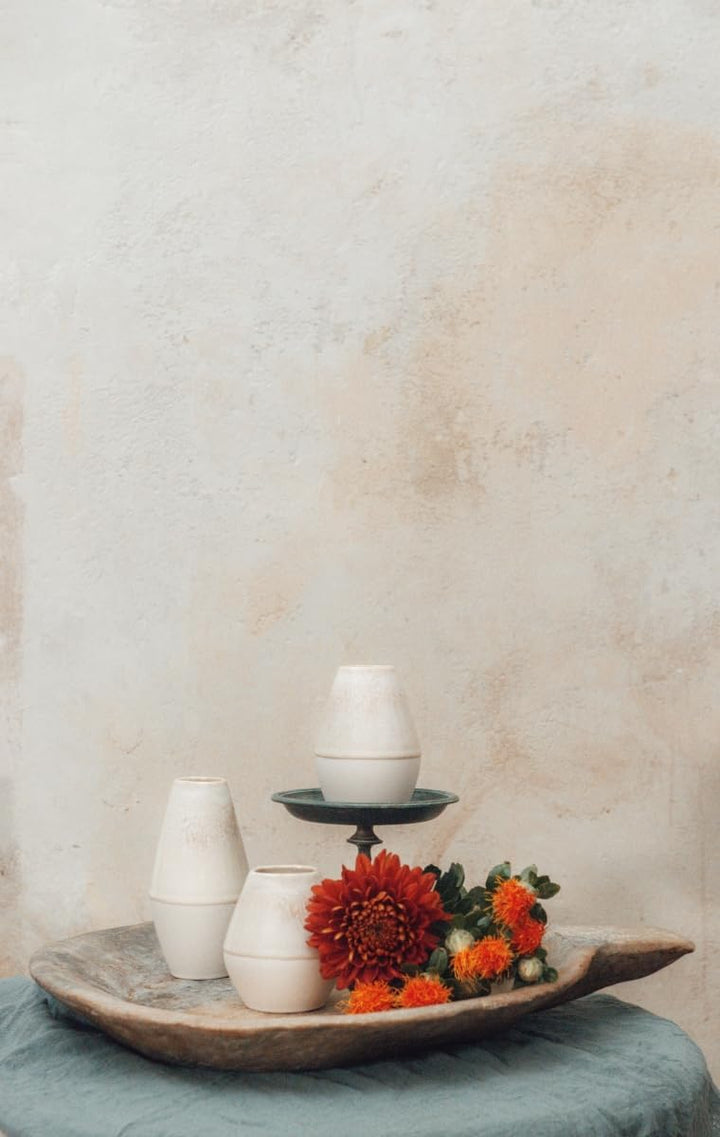Rosenthal Junto Dune Vase - Rund - Ø 8,5 cm - h 12,0 cm - 0,320 l, Steinzeug