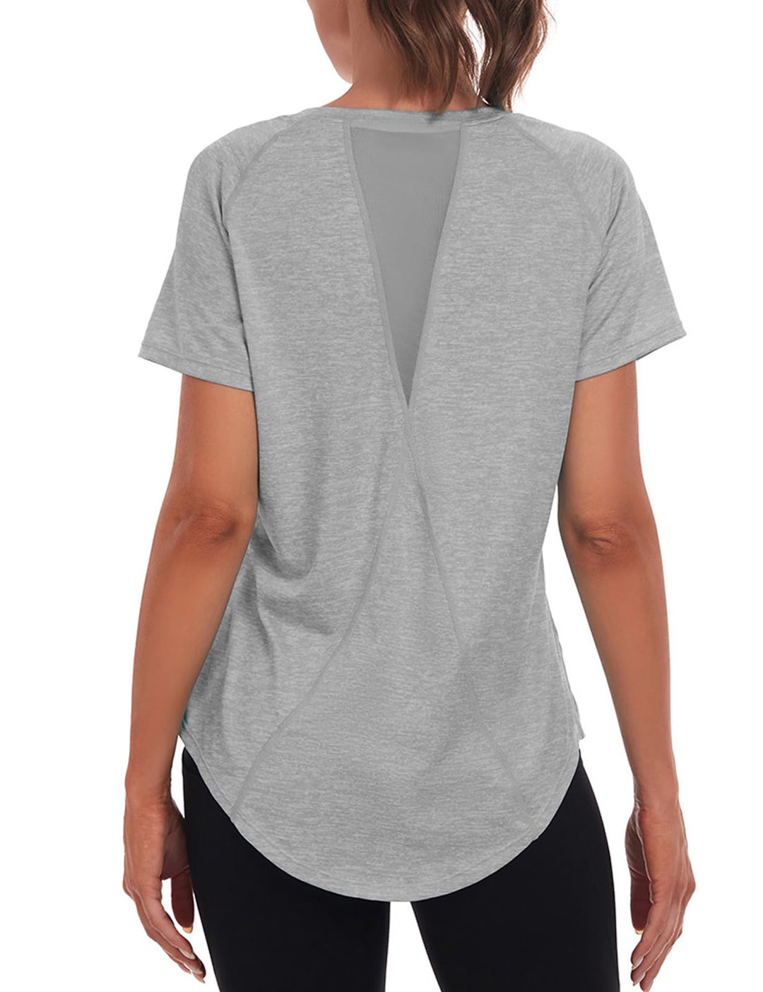 Jlowesun Sportshirt Damen Kurzarm, Leichtes Atmungsaktiv Funktions Back Mesh Sport Oberteile Damen,