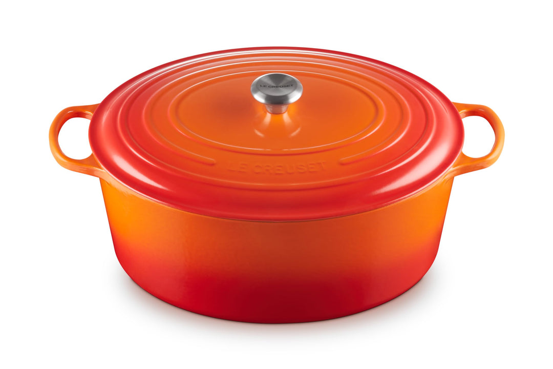 Le Creuset Signature Gusseisen-Bräter mit Deckel, Ø 40 cm, Oval, Für alle Herdarten und Induktion ge