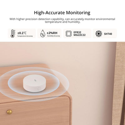 SONOFF SNZB-02P Temperature Humidity Sensor, Zigbee Wireless Switch, kompatibel mit Smartthings/IFTT