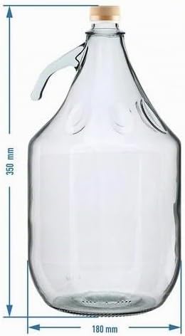 made in home 5L Glasballon Gärbehelter Gärballon Weinballon Glasflasche Flasche Korb/Schraubverschlu