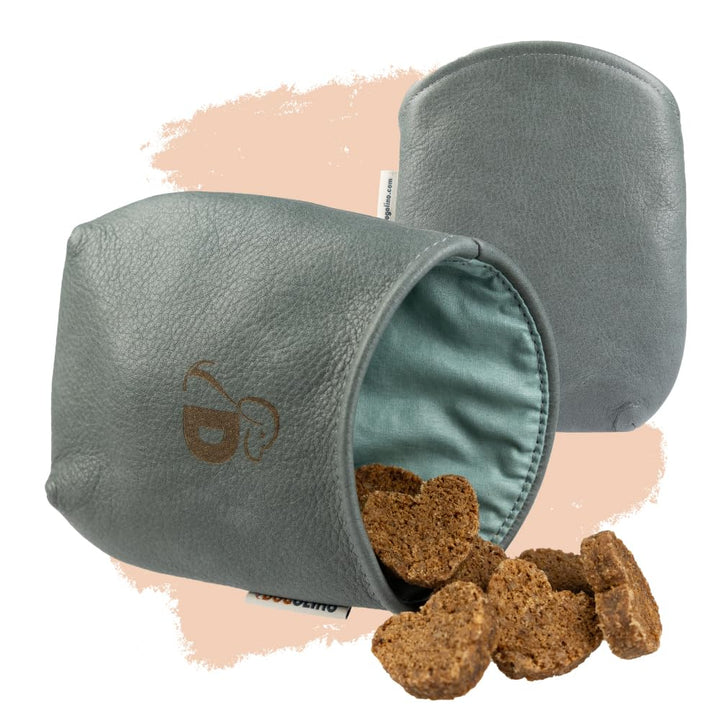 DOGOLINO® Leckerli-Beutel für Hunde aus Leder - Leckerlitasche - Futterbeutel für Hundetraining - Kl