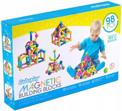 Kinderplay Grosses magnetischen Bausteinen und Stangen Spielzeugset KP4192