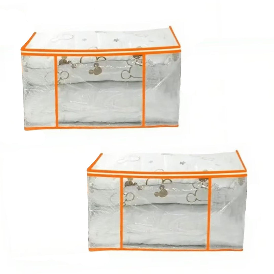 2 Pack 80L Moving Bags, Heavy Duty Moving Totes Clear Dustproof Waterproof Storage Bag Large Packing