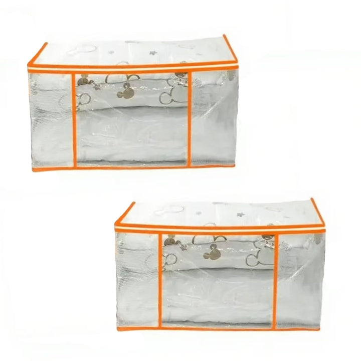 2 Pack 80L Moving Bags, Heavy Duty Moving Totes Clear Dustproof Waterproof Storage Bag Large Packing