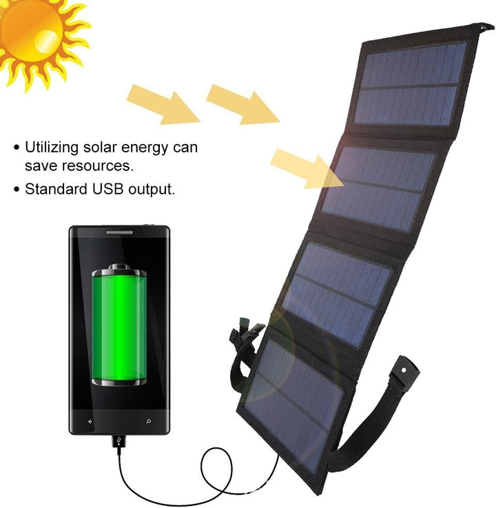 Leapiture 10 W 5 V USB Faltbares Solarpanel-Ladegerät Wandern Camping Solarladegerät Monokristalline