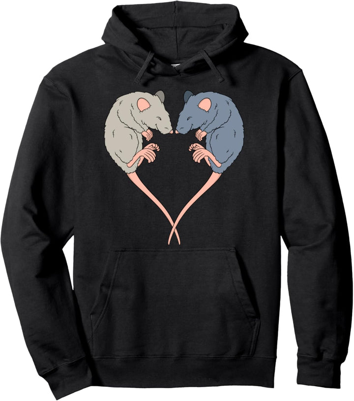 Süsse Ratte Herz Herzform Hausratte Pullover Hoodie