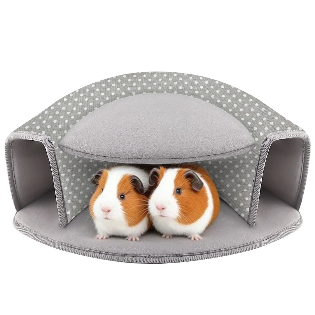 Dyrdekly Meerschweinchen Bett, Interaktiver Tunnel, Waschbares Meerschweinchen Zubehoer, Spielzeug f