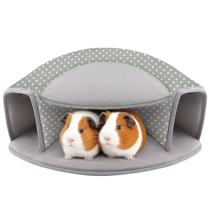 Dyrdekly Meerschweinchen Bett, Interaktiver Tunnel, Waschbares Meerschweinchen Zubehoer, Spielzeug f