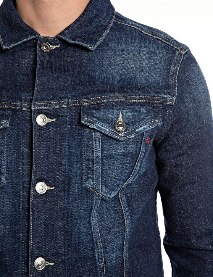 Replay Herren Jeansjacke mit Brusttaschen L 007 DARK BLUE, L 007 DARK BLUE