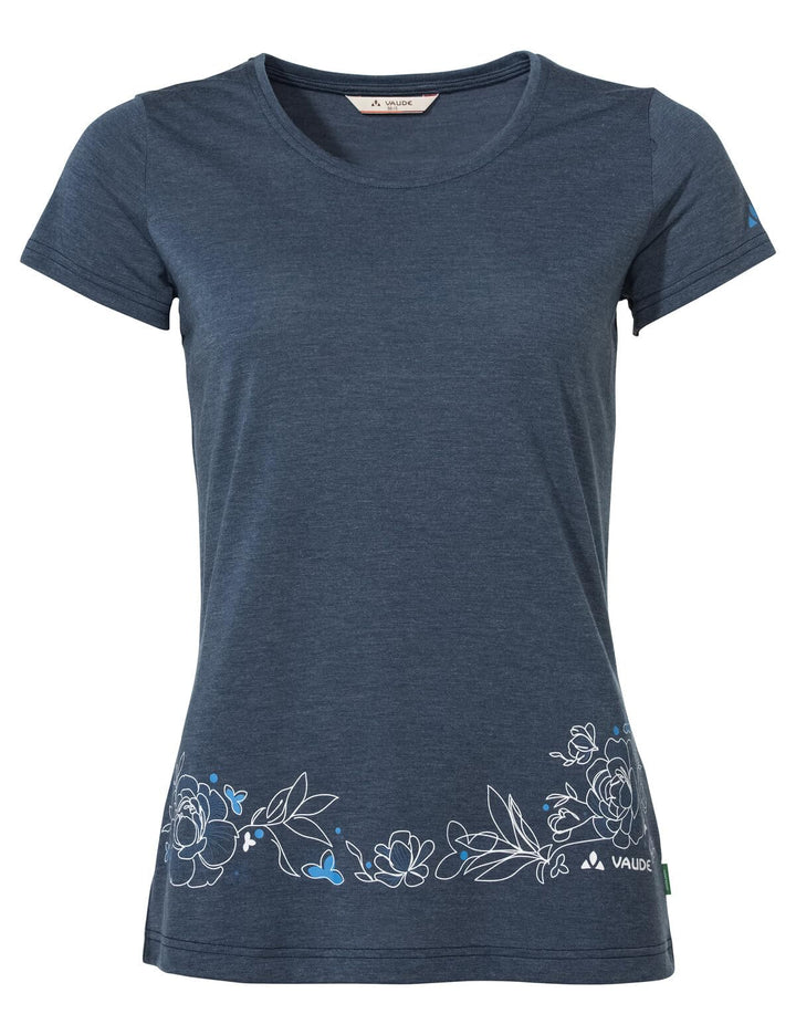 VAUDE Damen Women's Skomer Print T-Shirt Ii T-Shirt (1er Pack), Dark Sea Uni