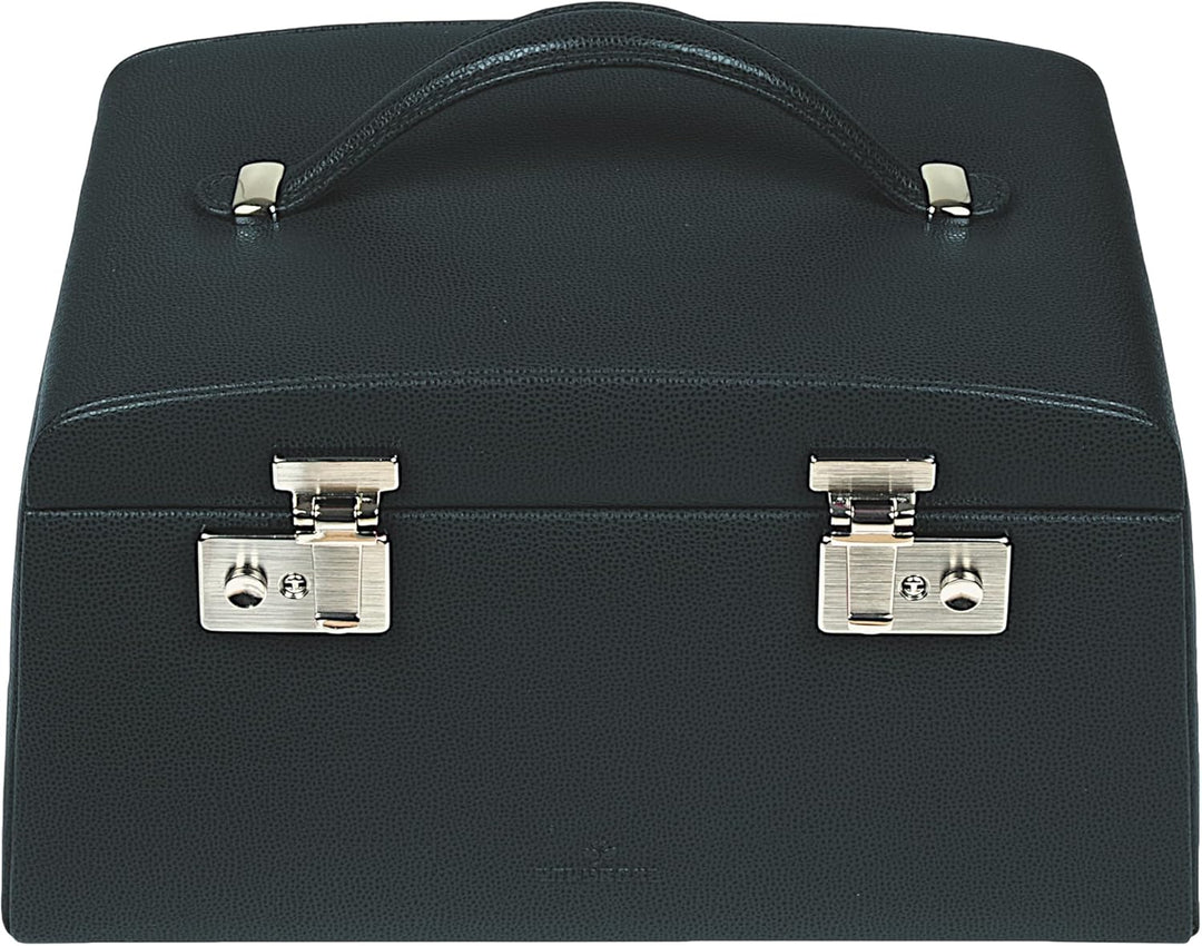 Windrose Beluga Schmuckkoffer 29,5 cm Leder Black, Black