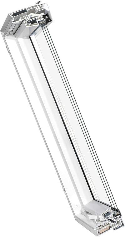 Kunststoff Dachfenster 55x118 cm OptiLight Energie mit 3-fach Verglasung, Lüftungsblende und Eindeck