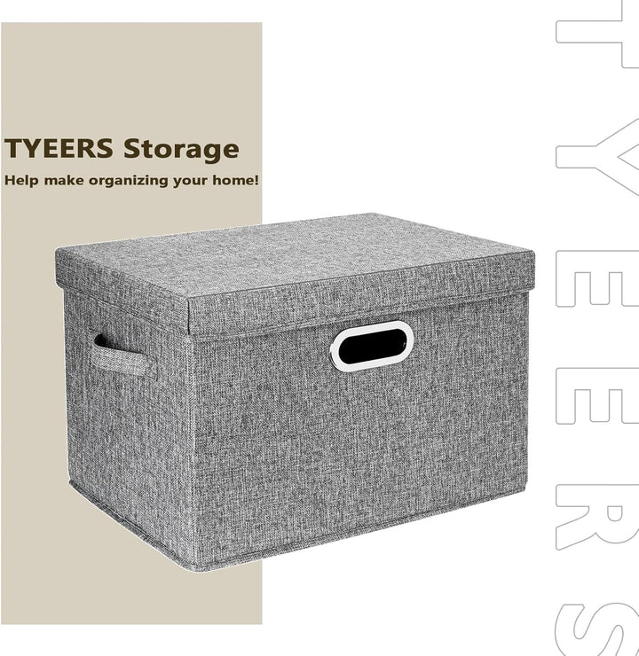 TYEERS Aufbewahrungsbox mit Deckel Gross, Stoff, Faltbare, Waschbare, Kisten Aufbewahrung mit Deckel