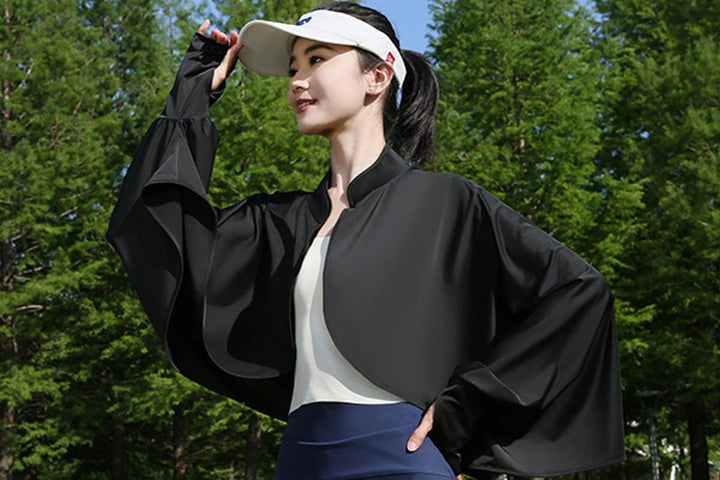 Elegtiskas Kühlender Damen-Umhang mit UV-Schutz, atmungsaktiv, mit Ärmeln, für Outdoor-Sportarten Sc