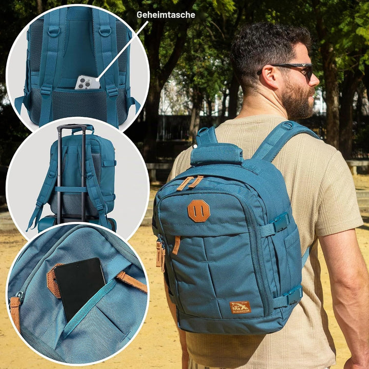 Cabin Max Metz - 40x30x20 Rucksack : Ideales Handgepäck und Reiserucksack für Flugzeug, Reisetasche