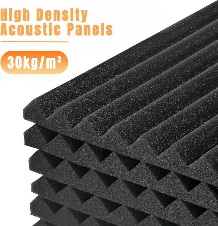 Saiqiang 48 Pack Akustikschaumstoff, Akustikschaumstoff Platten Wand 30x30x2.5 cm Schalldämmung Akus