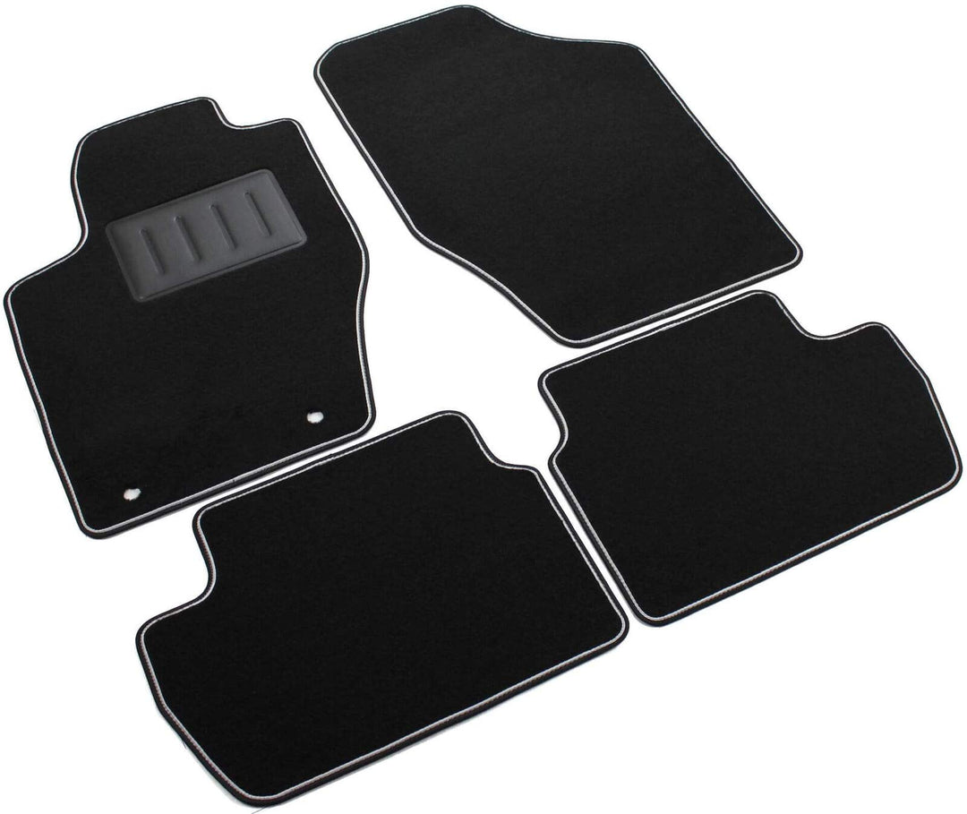 Das Teppich Auto, sprint03504, FuÃŸmatten Teppiche Schwarz rutschfest, verstÃ¤rkter Rand, zweifarbig