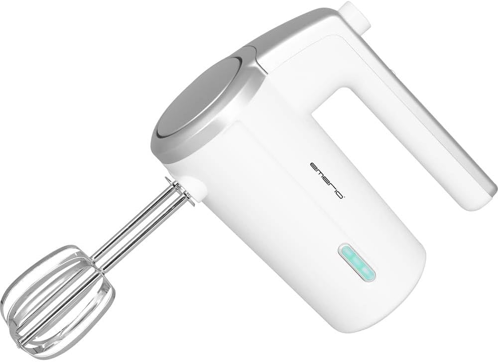 EMERIO kabelloser Akku Handmixer / -rührer - 2 Rührstäbe - 3 Geschwindigkeiten - 2000mAh/7,4V - BPA