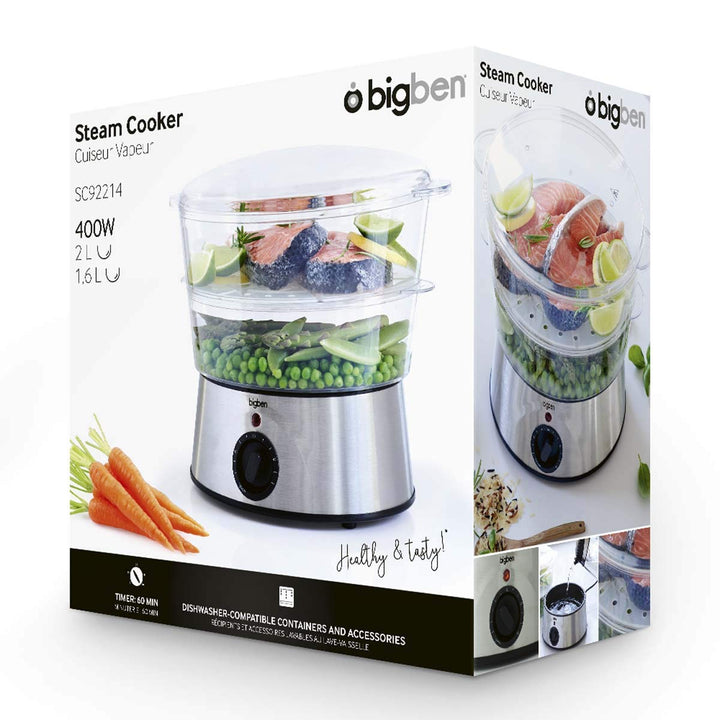 Bigben Interactive Dampfgarer Rot Metall