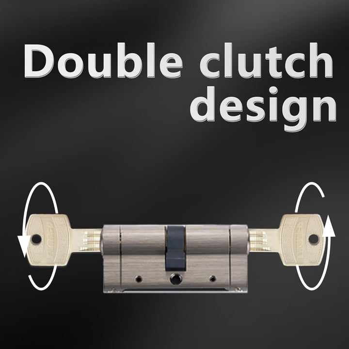 Schliesszylinder Grösse 40 50 mm Anti-Break Doppelöffner Einsteck Zylinderschloss,5 Hauptschlüssel u