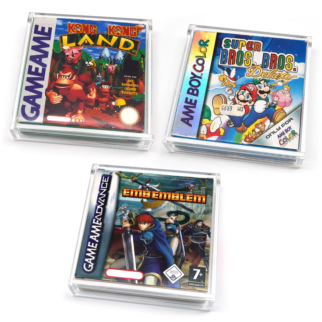 RetroRetter 1x Acryl Case für GameBoy Classic Color Advance Spiel OVP - DMG GBC GBA UV Schutz Protec