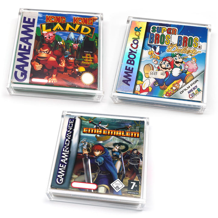 RetroRetter 1x Acryl Case für GameBoy Classic Color Advance Spiel OVP - DMG GBC GBA UV Schutz Protec