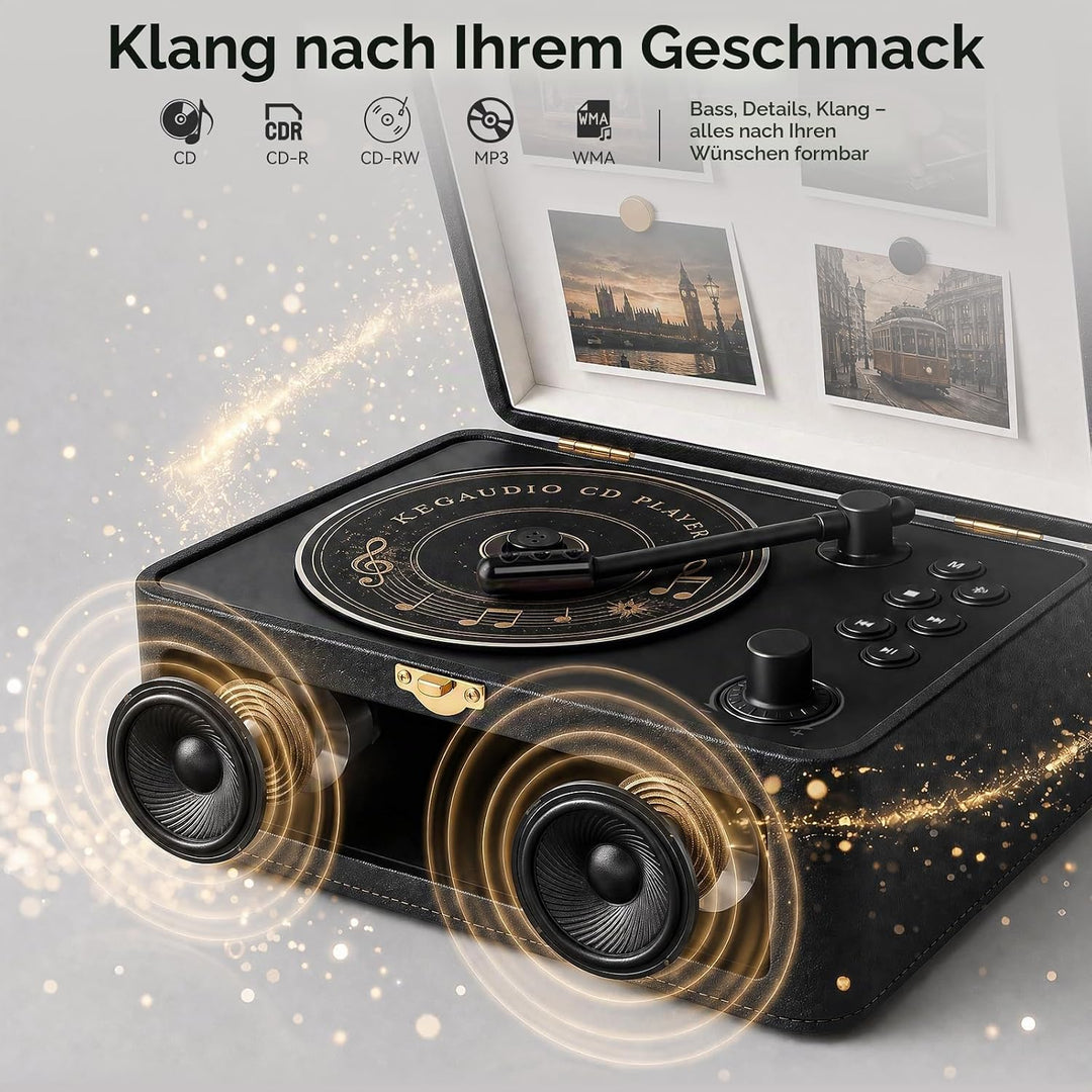 CD Player Tragbar Bluetooth: Kegaudio Radio mit CD-Player Tragbarer mit Lautsprecher Fernbedienung U