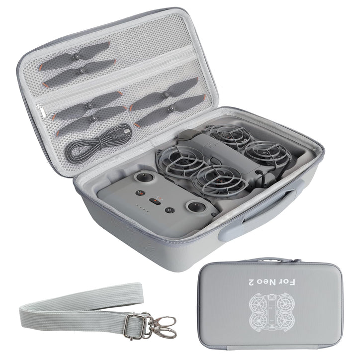 Tasche für DJI Neo 2 Zubehör, Tragbar PU Case mit Tragegurt für DJI Neo 2 Fly More Combo, Compatible