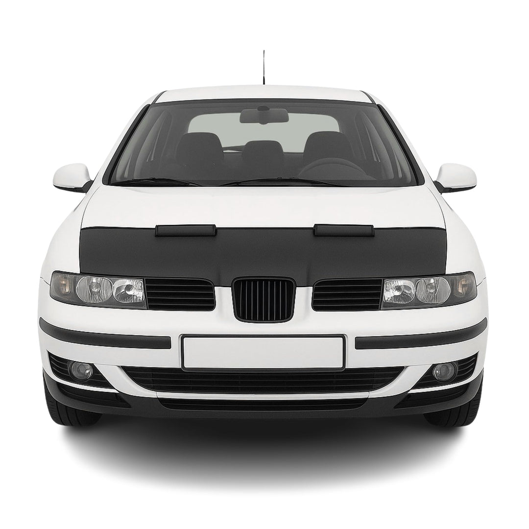 OMAC Haubenbra Steinschlagschutz Bonnet Bra kompatibel mit Seat Toledo 1998-2004 Schwarz Halb Schwar