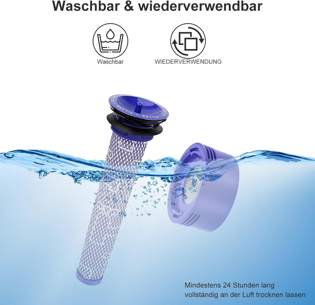 V7 V8 Filter für Dyson, Ersetzt Filter und Vorfilter für Dyson V8 V7 Animal Absolute Motorhead Staub