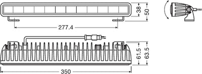 OSRAM LIGHTBAR SX300-CB, LED Zusatzscheinwerfer für Nah- und Fernlicht, Combo, 2600 Lumen, Lichtstra