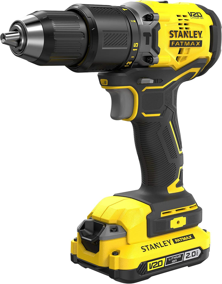 Stanley FatMax 18V 2-Gang Akku-Schlagbohrschrauber SFMCD715D2K (2.0Ah, max. Drehmoment 60 Nm, bürste