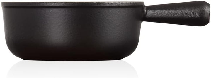 Le Creuset Caquelon aus Gusseisen, 22 cm, 2,6 Liter, Schwarz matt, 20007220002460 Schwarz Matt 22 cm