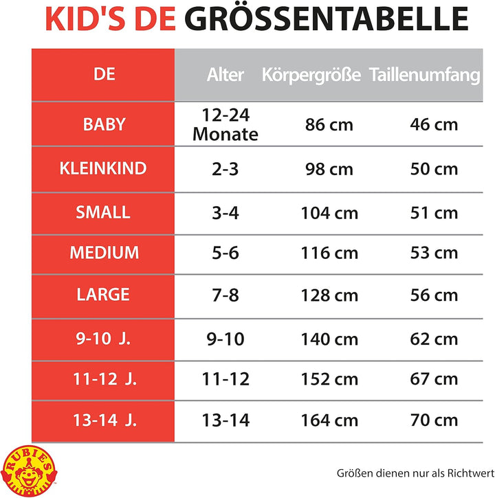 Rubies offizielles Disney-Kostüm Aladdin Dschinni Kostüm für Kinder Large - Age 7-8 Jahre, Large - A