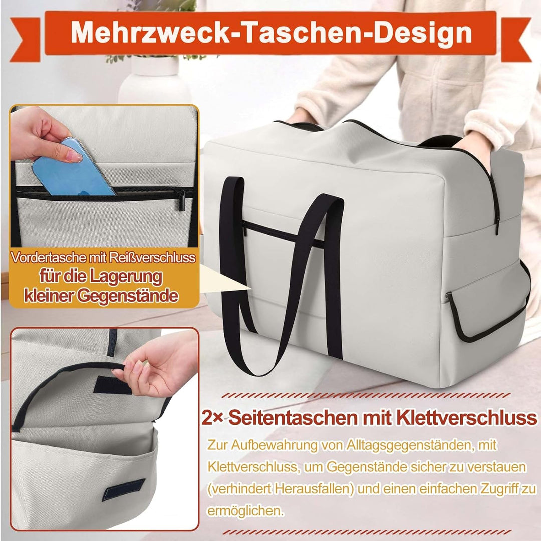 Extra Grosse Aufbewahrungstasche, Oxford Heavy-Duty Umzugstaschen mit Reissverschlüssen Handgriff, w
