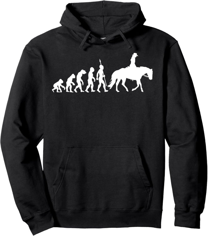 Westernreiten Westernreiterin Reiten Evolution Westernreiter Pullover Hoodie