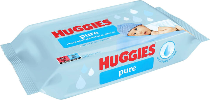 Huggies Pure Baby-Feuchttücher 12er Pack (4 X 3 Packungen, 672 Tücher) NEW, NEW