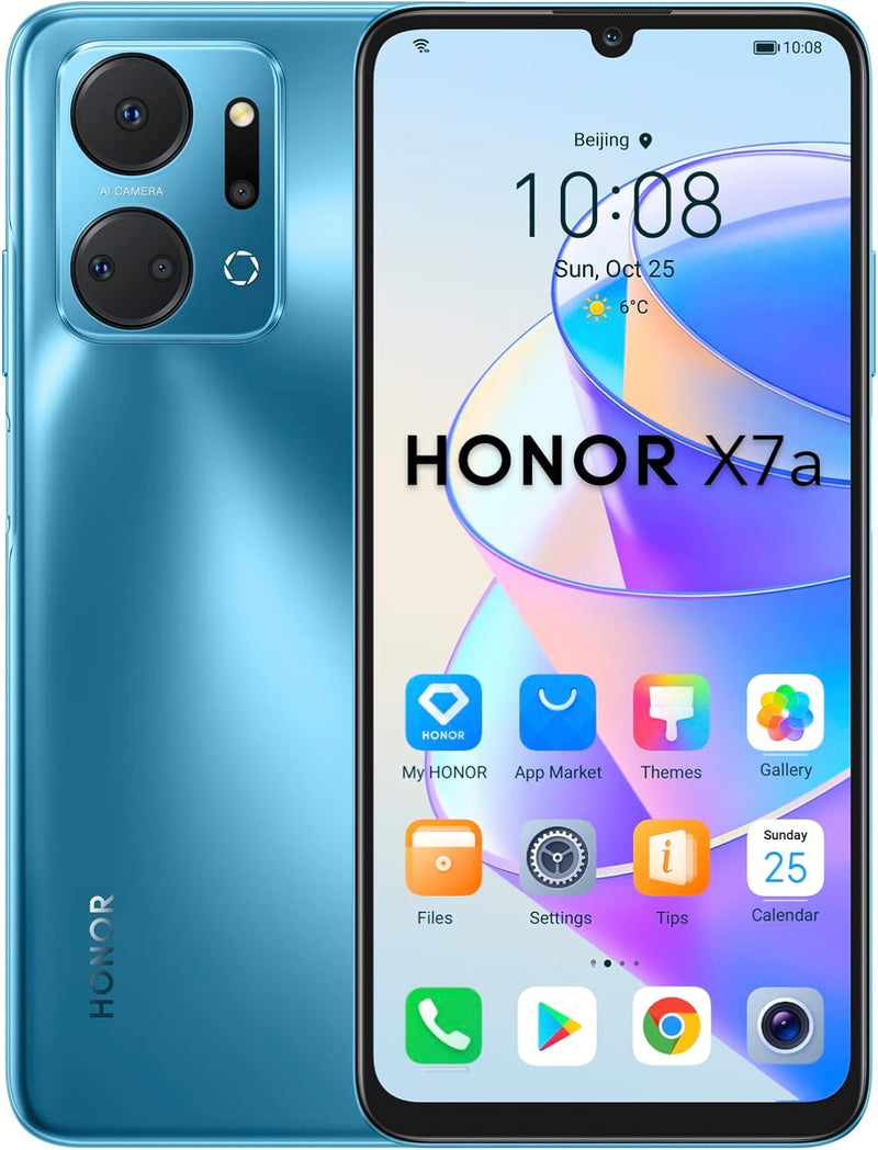 Honor X7a 128GB/4GB RAM Dual-SIM ocean-blue Ocean Blau