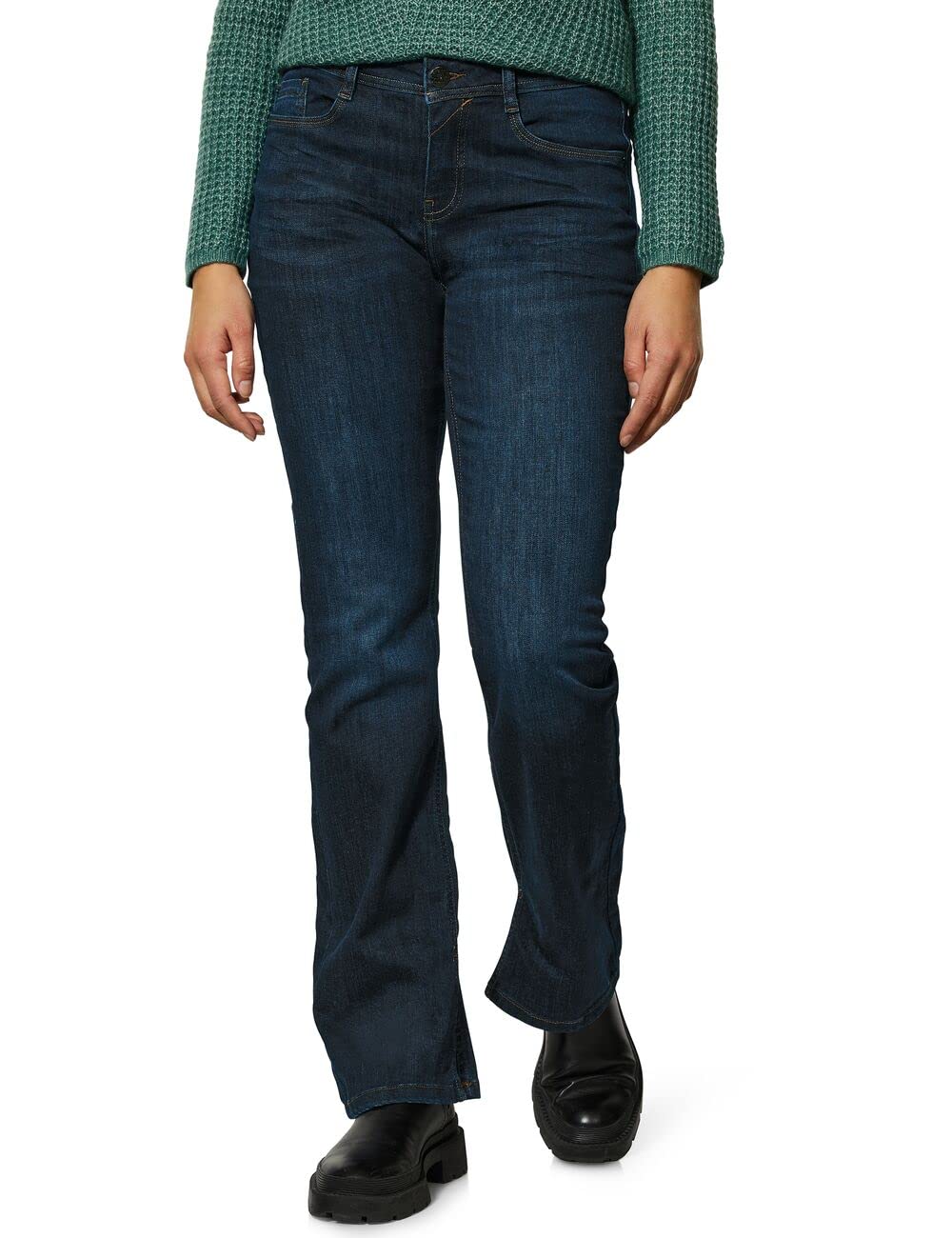 Street One Damen Jeanshose Boot Cut 25W / 30L Intensive Indigo Wash, 25W / 30L Intensive Indigo Wash