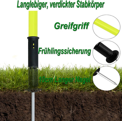 YRHome Slalomstangen Fussball Set Slalom Poles 6 Slalom Stangen mit Federgelenk Sprunghafte Agilität