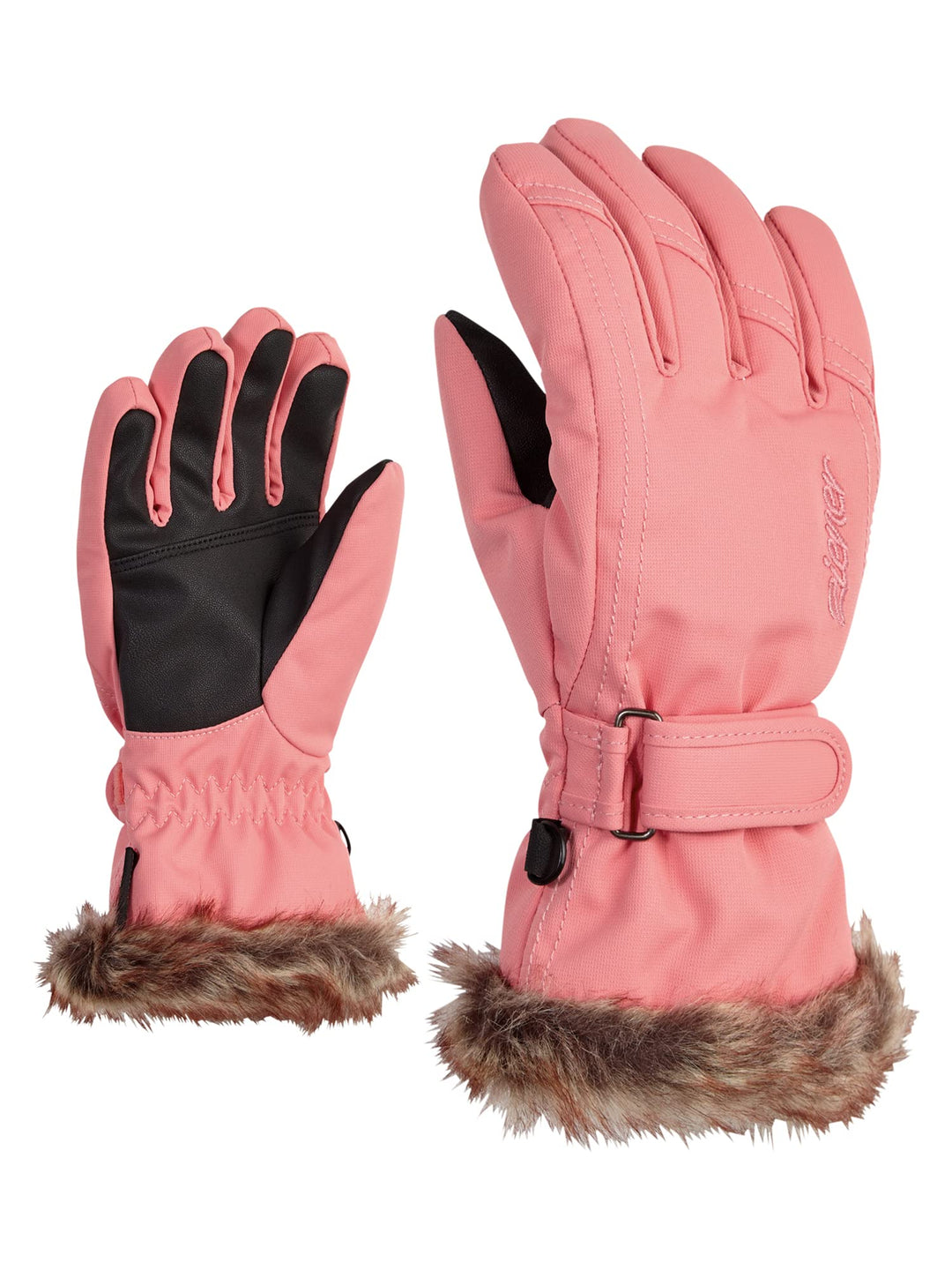 Ziener Mädchen LIM Ski-Handschuhe/Wintersport | warm, atmungsaktiv 5 pink vanilla stru, 5 pink vanil