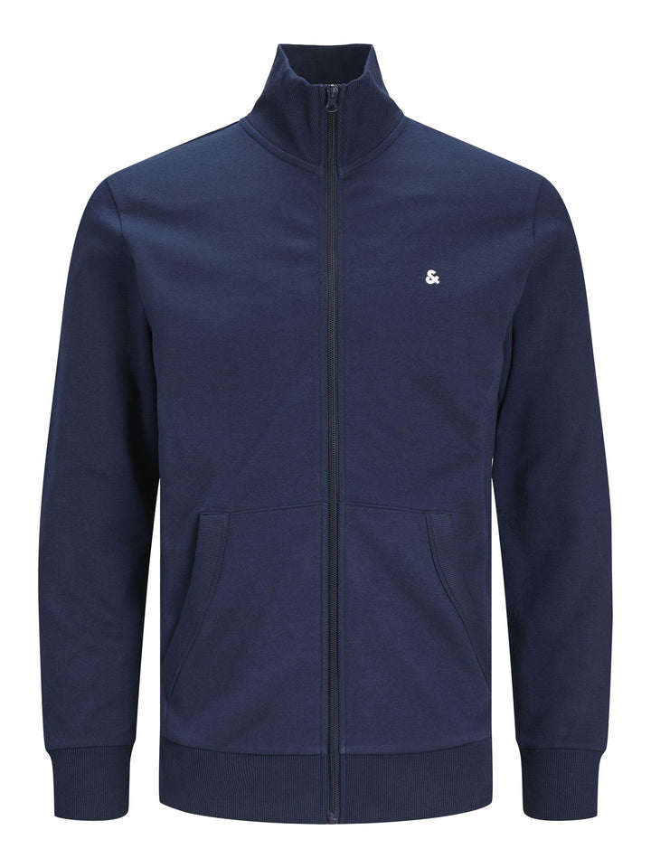 JACK & JONES Male Sweatshirt mit Reissverschluss Logo Sweatshirt mit Reissverschluss 6XL Dunkelblau,